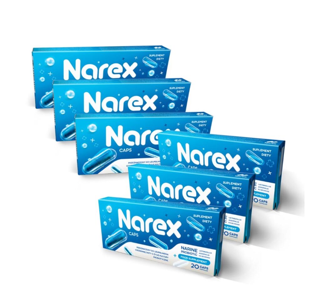 Narex Caps- kapsułki bakteria Lactobacillus probiotyk 120 kapsułek 30 dni kuracji
